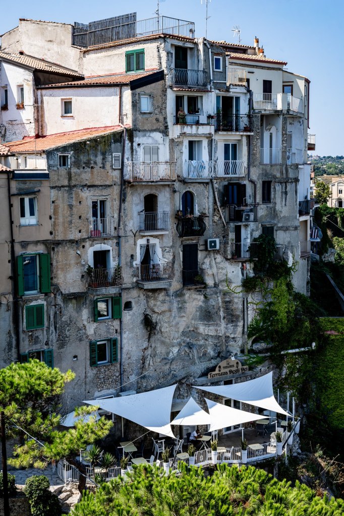 Tropea houses above the cliff, Calabria