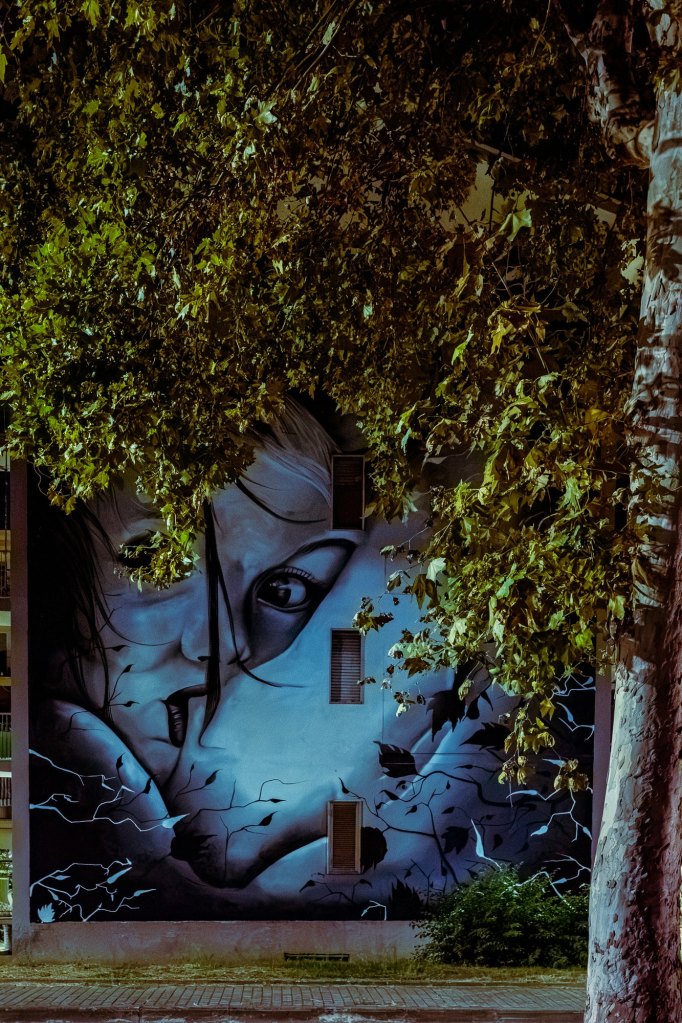 Cosenza night mural, Calabria